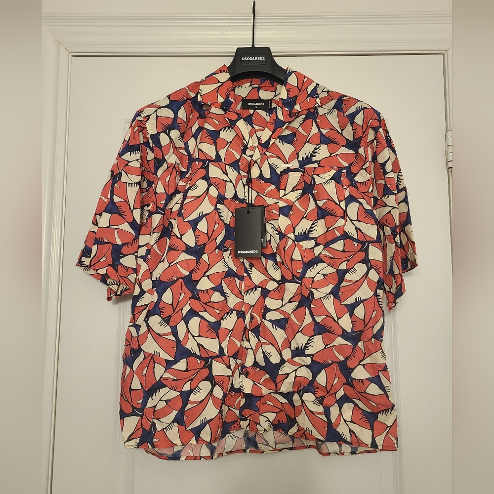 Bowling Dropped Shoulder Shirt DSQUARE2 Mens Size 52 (XL)